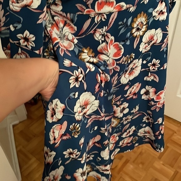 Eliza J Long-Sleeve Tie Neck Fit-&-Flare Dress - Picture 6 of 10